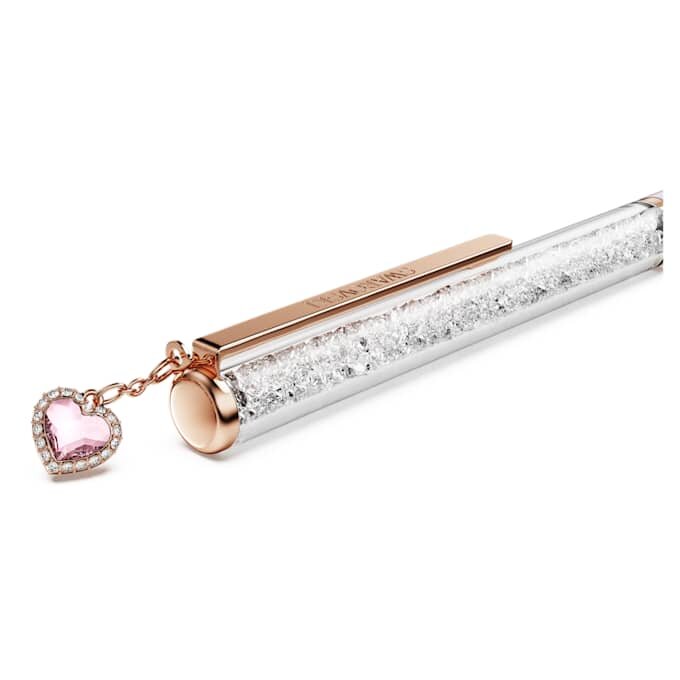 Caneta esferográfica Crystalline com cristais em forma de coração, rosa, lacada a rosa, banhada a ouro rosa Caneta esferográfica Crystalline com cristais em forma de coração, rosa, lacada a rosa, banhada a ouro rosa