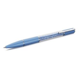 Caneta esferográfica Crystalline com cristais Recreated™, azul, lacada a azul, cromada