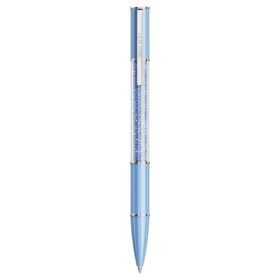 Caneta esferográfica Crystalline com cristais Recreated™, azul, lacada a azul, cromada