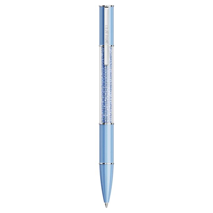Caneta esferográfica Crystalline com cristais Recreated™, azul, lacada a azul, cromada Caneta esferográfica Crystalline com cristais Recreated™, azul, lacada a azul, cromada