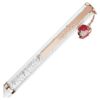 Caneta esferográfica Crystalline Ladybug, branca, lacada a vermelho, banhada a ouro rosa