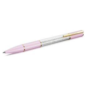 Caneta esferográfica Crystalline rosa, banhada a ouro