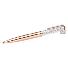 Caneta esferográfica Crystalline Swan, tom ouro-rosa, banhada a ouro-rosa