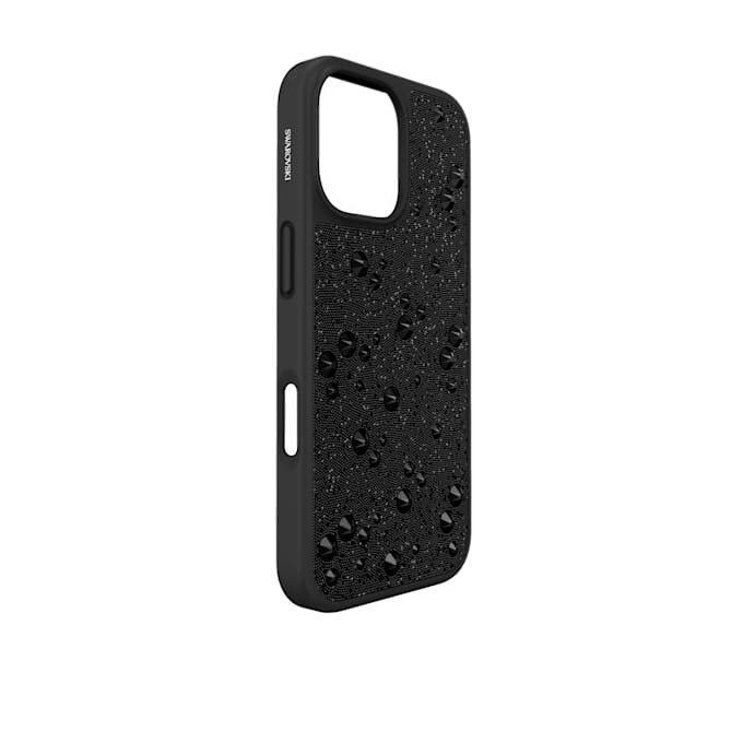 Capa para smartphone com cristais de fundo plano, iPhone® 17, preta Capa para smartphone com cristais de fundo plano, iPhone® 17, preta
