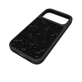 Capa para smartphone com cristais de fundo plano, iPhone® 17 Pro, preta Capa para smartphone com cristais de fundo plano, iPhone® 17 Pro, preta