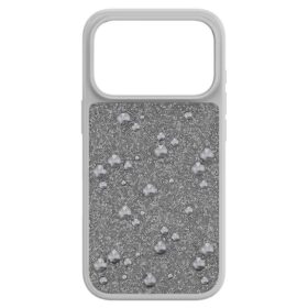 Capa para smartphone com cristais de fundo plano, iPhone® 17 Pro, tom prateado