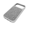 Capa para smartphone com cristais de fundo plano, iPhone® 17 Pro, tom prateado Capa para smartphone com cristais de fundo plano, iPhone® 17 Pro, tom prateado
