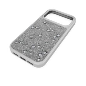 Capa para smartphone com cristais de fundo plano, iPhone® 17 Pro, tom prateado