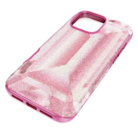 Capa para smartphone com motivo de cristais em relevo, iPhone® 16 Pro Max, rosa