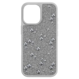 Capa para smartphone High com cristais na parte traseira plana, iPhone® 17, tom prateado