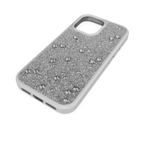 Capa para smartphone High com cristais na parte traseira plana, iPhone® 17, tom prateado