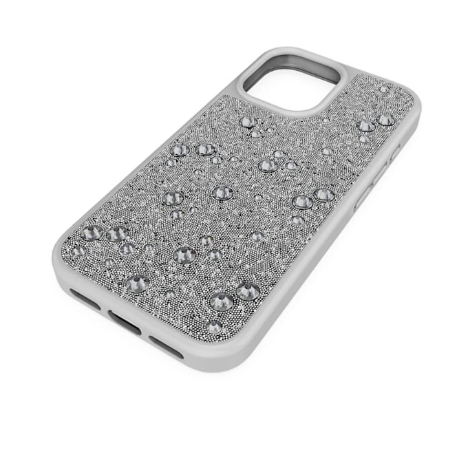 Capa para smartphone High com cristais na parte traseira plana, iPhone® 17, tom prateado Capa para smartphone High com cristais na parte traseira plana, iPhone® 17, tom prateado