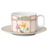 Chávena Combi Idyllia com pires em porcelana, motivo «Crystal Print», bouquet, multicolorida Chávena Combi Idyllia com pires em porcelana, motivo «Crystal Print», bouquet, multicolorida