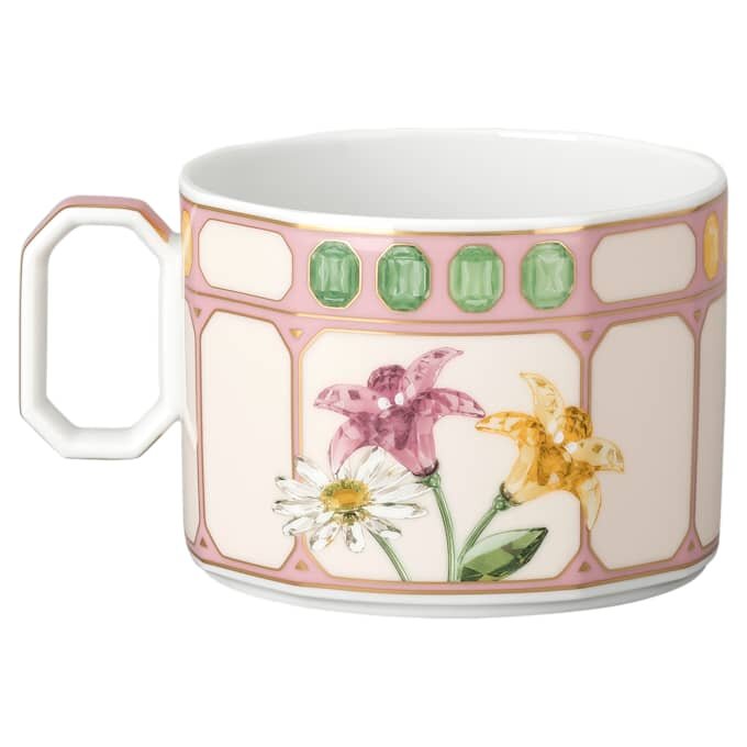 Chávena Combi Idyllia com pires em porcelana, motivo «Crystal Print», bouquet, multicolorida Chávena Combi Idyllia com pires em porcelana, motivo «Crystal Print», bouquet, multicolorida