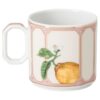 Chávena de café expresso Idyllia com pires, em porcelana, com motivo em cristal, cor de limão, multicolorida Chávena de café expresso Idyllia com pires, em porcelana, com motivo em cristal, cor de limão, multicolorida