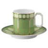 Chávena de café Signum com pires, em porcelana, verde Chávena de café Signum com pires, em porcelana, verde