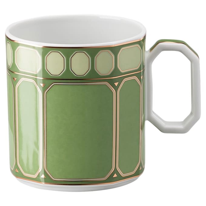Chávena de café Signum com pires, em porcelana, verde Chávena de café Signum com pires, em porcelana, verde