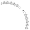 Colar Ariana Grande X Swarovski com cortes mistos, coração, branco, banhado a ródio Colar Ariana Grande X Swarovski com cortes mistos, coração, branco, banhado a ródio