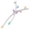 Colar Ariana Grande X Swarovski com cortes mistos, libélula, multicolorido, banhado a ródio Colar Ariana Grande X Swarovski com cortes mistos, libélula, multicolorido, banhado a ródio