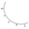 Colar Ariana Grande X Swarovski com cortes mistos, multicolorido, banhado a ródio