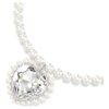 Colar Ariana Grande X Swarovski com pérola de cristal, corte em coração, coração, branco, banhado a ródio Colar Ariana Grande X Swarovski com pérola de cristal, corte em coração, coração, branco, banhado a ródio