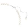Colar Ariana Grande X Swarovski com pérola de cristal, corte em coração, coração, branco, banhado a ródio Colar Ariana Grande X Swarovski com pérola de cristal, corte em coração, coração, branco, banhado a ródio