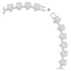 Colar Ariana Grande X Swarovski, corte redondo, flor, branco, banhado a ródio Colar Ariana Grande X Swarovski, corte redondo, flor, branco, banhado a ródio