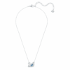 Colar Cisne «Dancing Swan», azul, banhado a ródio