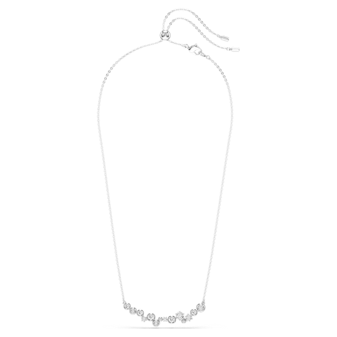 Colar Constella com cortes mistos, branco, banhado a ródio Colar Constella com cortes mistos, branco, banhado a ródio