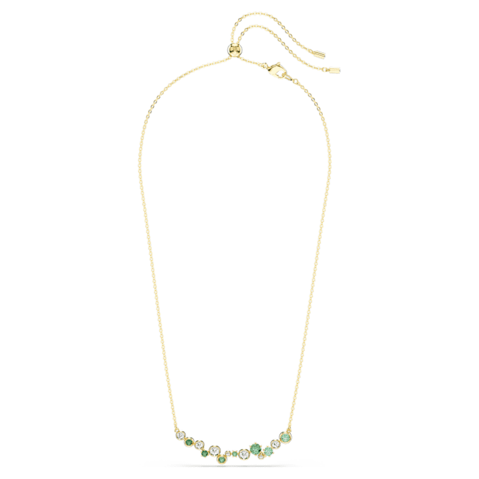 Colar Constella com cortes mistos, verde, banhado a dourado Colar Constella com cortes mistos, verde, banhado a dourado