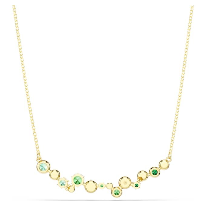 Colar Constella com cortes mistos, verde, banhado a dourado Colar Constella com cortes mistos, verde, banhado a dourado