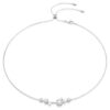 Colar Constella com pérola de cristal, cortes redondos, branco, banhado a ródio Colar Constella com pérola de cristal, cortes redondos, branco, banhado a ródio