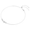 Colar Constella com pérola de cristal, cortes redondos, branco, banhado a ródio Colar Constella com pérola de cristal, cortes redondos, branco, banhado a ródio