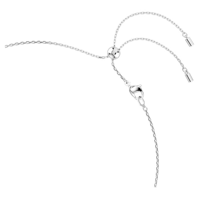Colar Constella com pérola de cristal, cortes redondos, branco, banhado a ródio Colar Constella com pérola de cristal, cortes redondos, branco, banhado a ródio