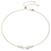 Colar Constella com pérolas de cristal, cortes redondos, branco, banhado a ouro rosa Colar Constella com pérolas de cristal, cortes redondos, branco, banhado a ouro rosa