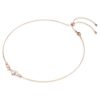Colar Constella com pérolas de cristal, cortes redondos, branco, banhado a ouro rosa Colar Constella com pérolas de cristal, cortes redondos, branco, banhado a ouro rosa