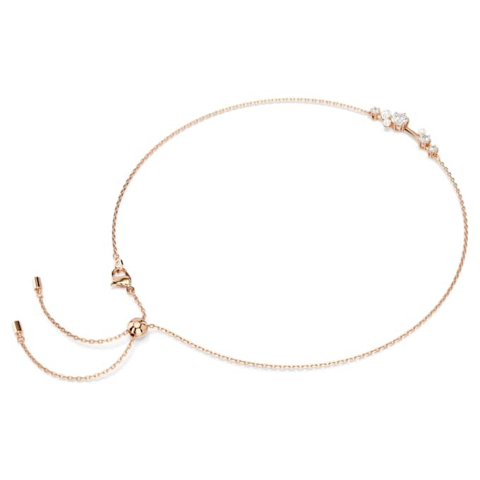 Colar Constella com pérolas de cristal, cortes redondos, branco, banhado a ouro rosa Colar Constella com pérolas de cristal, cortes redondos, branco, banhado a ouro rosa