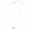 Colar de cisne «Dancing Swan», branco, banhado a ródio Colar de cisne «Dancing Swan», branco, banhado a ródio