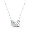 Colar de cisne «Dancing Swan», branco, banhado a ródio Colar de cisne «Dancing Swan», branco, banhado a ródio