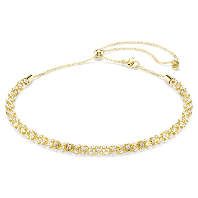 Colar Dextera com corte redondo, branco, acabamento dourado Colar Dextera com corte redondo, branco, acabamento dourado
