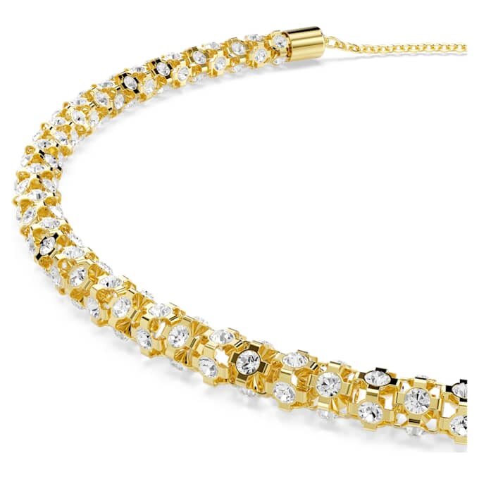 Colar Dextera com corte redondo, branco, acabamento dourado Colar Dextera com corte redondo, branco, acabamento dourado