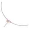 Colar em Y Ariana Grande X Swarovski com cortes mistos, libélula, multicolorido, banhado a ródio