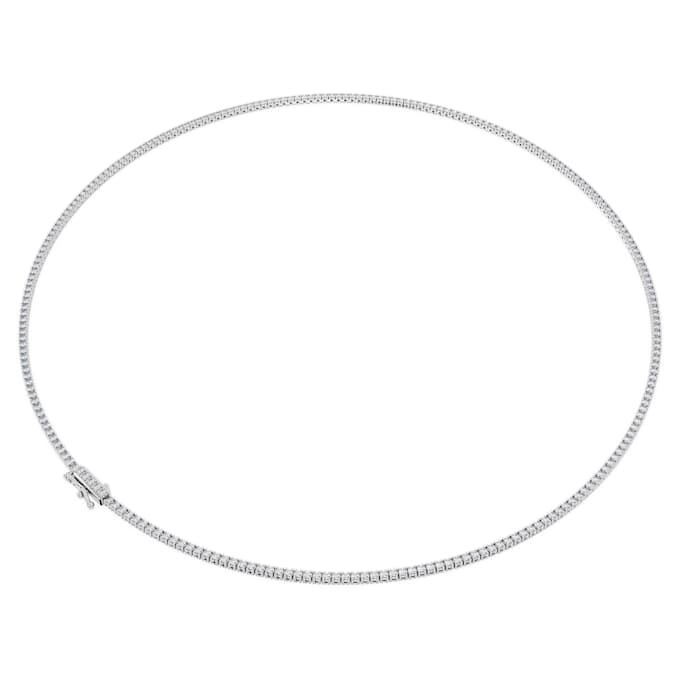 Colar Eternity Tennis com diamantes cultivados em laboratório, 3 Ct no total, forma redonda, ouro branco de 14K Colar Eternity Tennis com diamantes cultivados em laboratório, 3 Ct no total, forma redonda, ouro branco de 14K