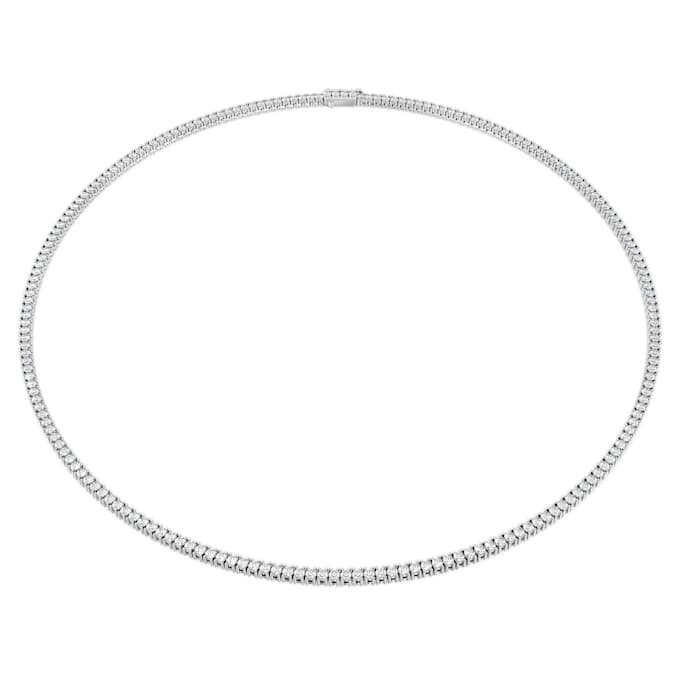 Colar Eternity Tennis com diamantes cultivados em laboratório, 7 Ct Tw, forma redonda, ouro branco de 14K Colar Eternity Tennis com diamantes cultivados em laboratório, 7 Ct Tw, forma redonda, ouro branco de 14K