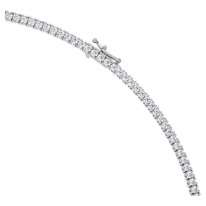 Colar Eternity Tennis com diamantes cultivados em laboratório, 7 Ct Tw, forma redonda, ouro branco de 14K Colar Eternity Tennis com diamantes cultivados em laboratório, 7 Ct Tw, forma redonda, ouro branco de 14K