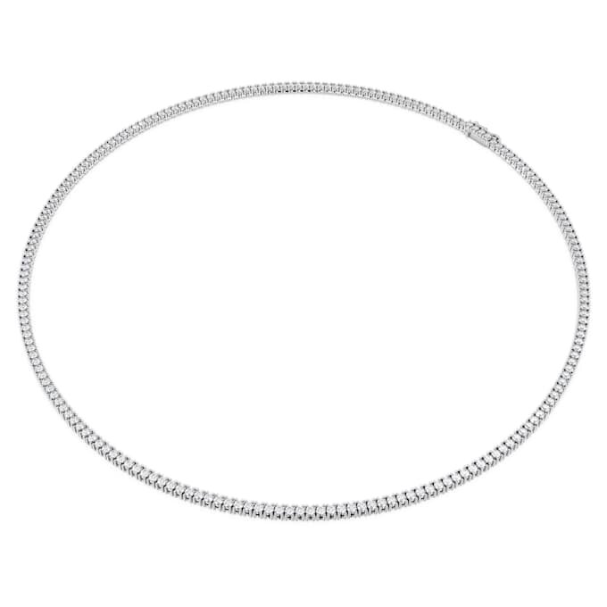 Colar Eternity Tennis com diamantes cultivados em laboratório, 7 Ct Tw, forma redonda, ouro branco de 14K Colar Eternity Tennis com diamantes cultivados em laboratório, 7 Ct Tw, forma redonda, ouro branco de 14K