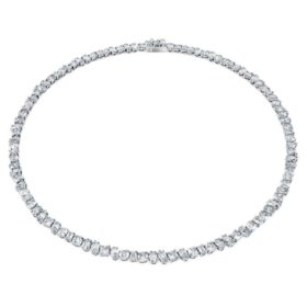 Colar Galaxy Tennis com diamantes cultivados em laboratório, 47,27 Ct no total, formas variadas, ouro branco de 18K Colar Galaxy Tennis com diamantes cultivados em laboratório, 47,27 Ct no total, formas variadas, ouro branco de 18K
