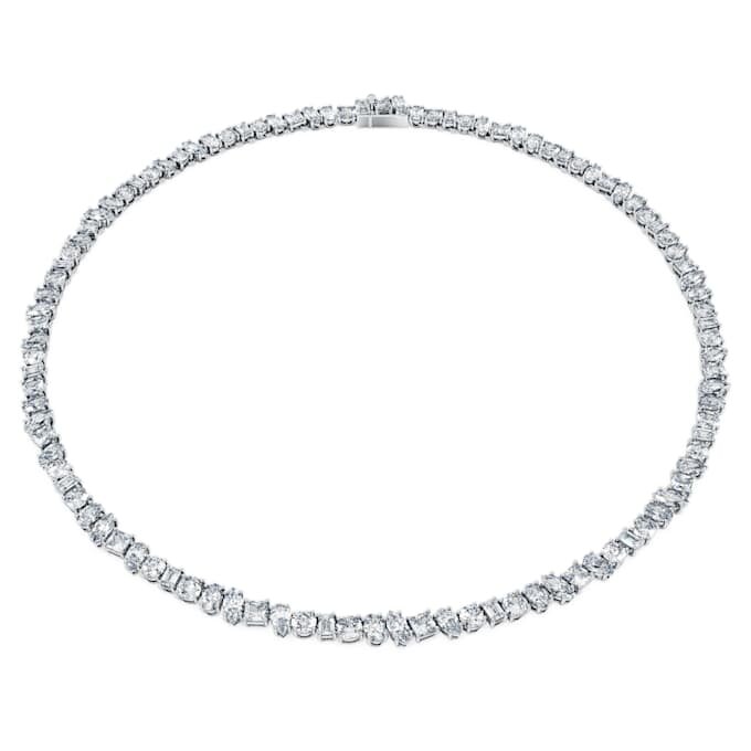 Colar Galaxy Tennis com diamantes cultivados em laboratório, 47,27 Ct no total, formas variadas, ouro branco de 18K Colar Galaxy Tennis com diamantes cultivados em laboratório, 47,27 Ct no total, formas variadas, ouro branco de 18K