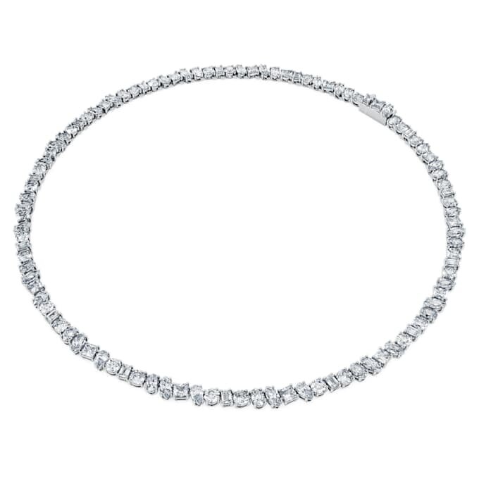 Colar Galaxy Tennis com diamantes cultivados em laboratório, 47,27 Ct no total, formas variadas, ouro branco de 18K Colar Galaxy Tennis com diamantes cultivados em laboratório, 47,27 Ct no total, formas variadas, ouro branco de 18K