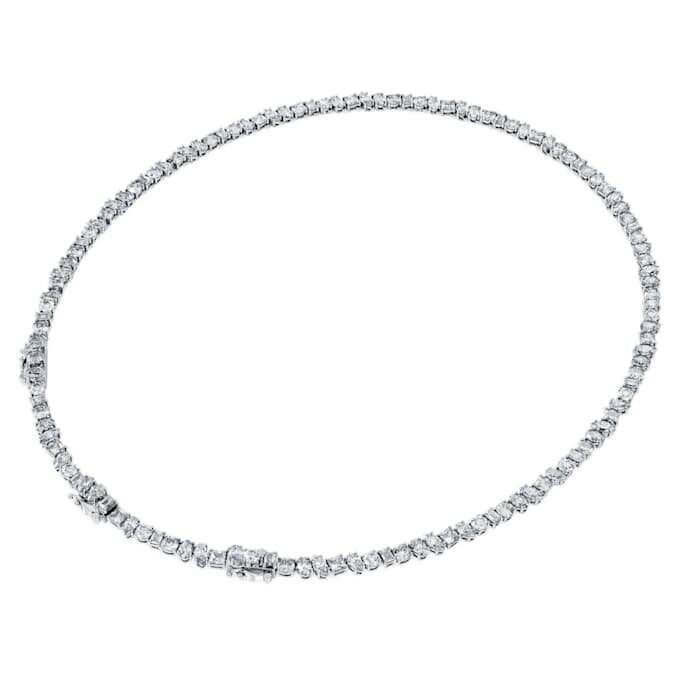 Colar Galaxy Tennis com diamantes cultivados em laboratório, 47,27 Ct no total, formas variadas, ouro branco de 18K Colar Galaxy Tennis com diamantes cultivados em laboratório, 47,27 Ct no total, formas variadas, ouro branco de 18K